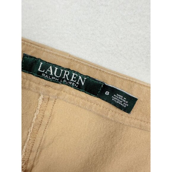 LAUREN Ralph Lauren Pull On Pants Size 8 Womens Tan - Picture 4 of 10